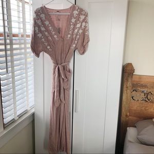 Free people light pink midi dress